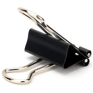 Deli Stationery Binder Clip 19mm Black Metal Fish Tail Clip Size 5 Office Supply - Product Image 4