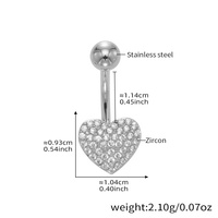 Anneau de nombril en acier inoxydable plaqué or 18 carats, motif cœur et abeille, mignon, pour femmes, bijoux hypoallergéniques, cadeau