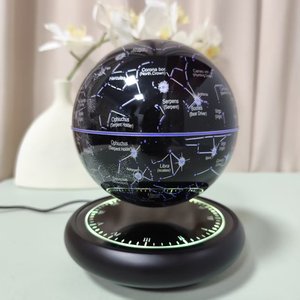HCNT Speaker Night Light Magnetic Levitating Starry Globe Lamp 16 Colors Gradient Base 16 Colors <b>Change</b> for Globe 360° Rotation - Product Image 3