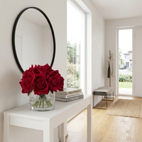 Bouquet de roses en mousse personnalisé, rouge foncé, toucher réel, centre de table de mariage, décoration intérieure en gros