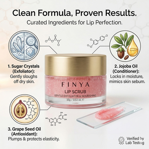 Gommage pour les lèvres à l'huile <span class=keywords><strong>de</strong></span> jojoba biologique naturelle, huile <span class=keywords><strong>de</strong></span> pépins <span class=keywords><strong>de</strong></span> raisin, sel <span class=keywords><strong>de</strong></span> la mer Morte, hydratant sans cruauté animale, exfoliant, élimine les peaux mortes, vente en gros - Product Image 2