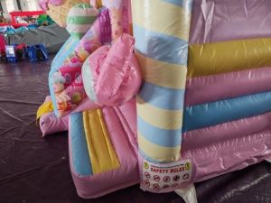 Castillo Inflable de 6.6 Pies, Estilo Macaron Rosa, con Tobogán, para Niños Pequeños, para Jardín - Product Image 6