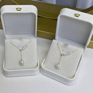 Colliers pendentifs fins sélectionnés, perles d'eau douce naturelles de 7 à 12 mm, à forte brillance, avec des défauts esthétiques mineurs. - Product Image 2