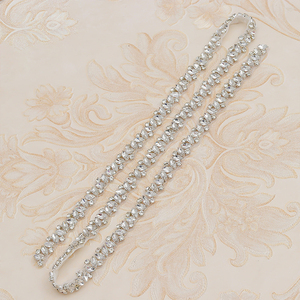 Wholesale Crystal Rhinestone <strong>Belt</strong> <strong>for</strong> Wedding <strong>Dress</strong> Decoration Hot Glued Hot Fix Rhinestone Chain <strong>for</strong> Bride and Bridesmaids - Product Image 5