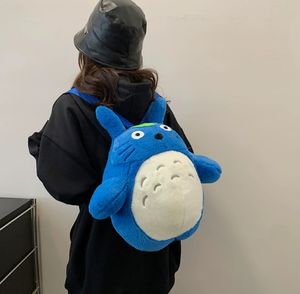 MXM Cartoon Soft Zipper Plush Backpack Women Girl's Cute Double Shoulder <strong>Bag</strong> Dragon Cat Design - Product Image 2