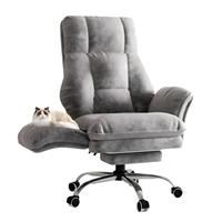 Silla de Oficina Ergonómica con Reposabrazos Extensibles y Ajustables en Altura, con Reposapiés