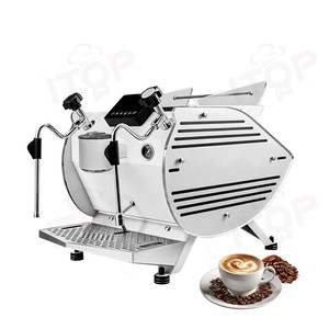 Machine à café expresso semi-automatique professionnelle ITOP, haute puissance, blanche et noire, équipement commercial, machine à café à tête unique - Product Image 2