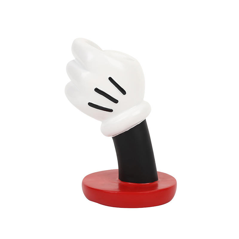 Fat mickey black vase