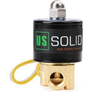 EE. UU. Válvula Solenoide Eléctrica de Latón Sólido de 1/4 Pulgada, 110 VCA, Normalmente Cerrada, Viton - Product Image 2