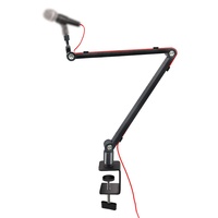 Support de microphone pliable en alliage d'aluminium 3/8 5/8 avec bras articulé rotatif à 360° compatible pour diffusion en direct