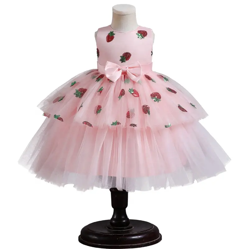 Vestido de baile estrangeiro para meninas, vestido de dança para meninas com lantejoulas e brilhoso vestido de princesa m106