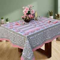 Nappe élégante en coton imprimé floral, personnalisable, durable, 50D/24F, style classique, lavable en machine, pour usage domestique