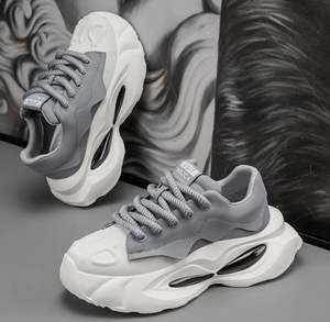 Nouvelles chaussures de sport décontractées pour hommes, semelle épaisse, blanches, antidérapantes, de qualité, style marche - Product Image 3