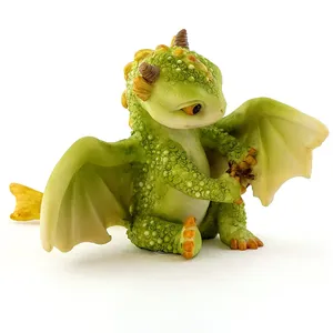 Top Collection Rex The Green Dragon-Mini-تمثال خيالي قابل للجمع