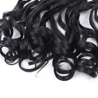 Dreadlocks ricci francesi per le donne morbide estensioni a doppia estremità d'onda allentate estremità ad alta temperatura in fibra sottile DE Dread extension
