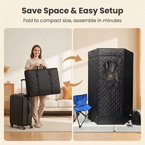Sauna Eléctrica Portátil Moderna de Diseño Pentagonal, Cabina de Vapor Acrílica para el Hogar, Ideal para Apartamentos y Salas de Estar - Product Image 5