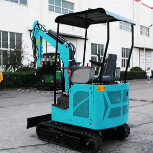 Mini-excavatrice sur chenilles bleue de 17 tonnes, machine de terrassement électrique hydraulique pour le retransplantation d'arbres et les travaux de construction - Product Image 2