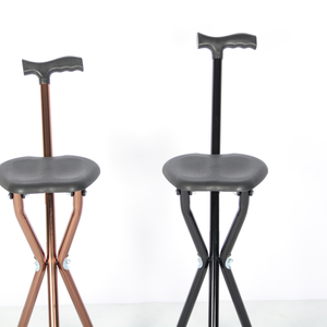 كرسي عكاز قابل للطي سهل الاستخدام مع مقعد مع مقعد عكاز كرسي عكاز - Product Image 4