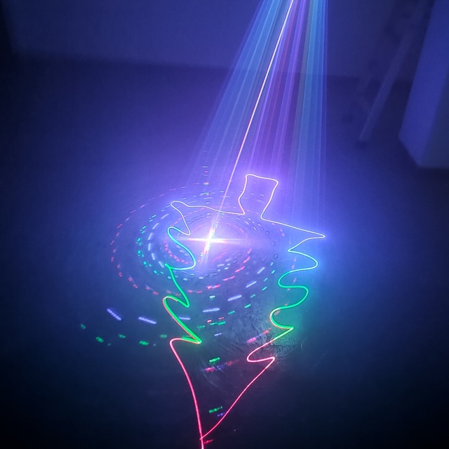 Factory Directly Wholesale DMX512 Laser 2 in 1 Sound Activated with Remote Control DJ Laser Disco Party Lights