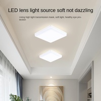 Suspension LED moderne 300x300 en aluminium, forme carrée, alimentation CA, IP44, Ra80, montage en surface, pour maison, bureau, salon, balcon