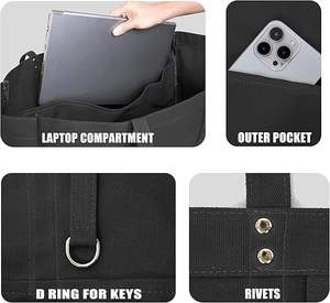 Bolsa de Mano de Lona de Lujo en Oferta para Mujer, Bolso para Trabajo, Portátil, Libros, Compras, Viajes, Regalo Universitario - Product Image 3