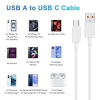 Kabel USB a ke Type-C DAJIANG OEM Kustom 120W 3A Pengisian Cepat 2-Pack untuk iPad Pro/Mini 6 iPhone 17/16 Pro Max