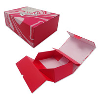 Caja de Regalo Plegable de Papel de Arte de Lujo Personalizada, Caja de Regalo de Lino con Cierre Magnético Mate, Embalaje Plegable
