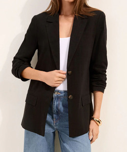 Traje de Mujer Estilo Boyfriend, Blazer Elegante con Lino - Product Image 4