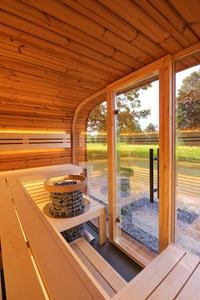 ซาวน่ากลางแจ้งไฟฟ้า วิลล่าไม้สนสี่เหลี่ยม สำหรับ 6-7 คน ใช้ไอน้ำ สำหรับครอบครัว รับผลิตแบบ OEM/ODM - Product Image 5