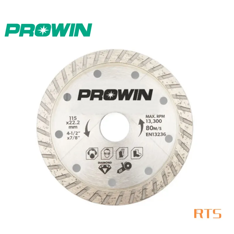 Prowin Factory RTS SKU 33312อย่างต่อเนื่องริม7/8นิ้วอาร์เบอร์4-1/2นิ้วใบเลื่อยเพชรเทอร์โบ