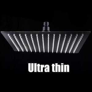 Mélangeur de <span class=keywords><strong>douche</strong></span> à effet pluie mural en laiton noir mat Pommeau de <span class=keywords><strong>douche</strong></span> compté mural au fini chromé Système de robinet inversé poli - Product Image 4