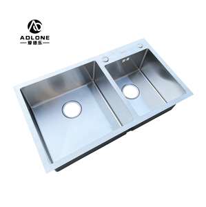 Évier de cuisine carré en acier inoxydable 80*45, double vasque encastré avec caractéristiques intelligentes, durable et élégant - Product Image 4