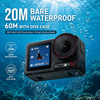 Caméra sportive Action 5 Pro 4K, qualité d'image haut de gamme, pour la conduite à moto, les vlogs, la photographie de voyage