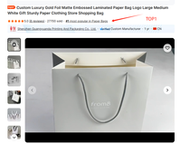 Sac fourre-tout noir en papier kraft écologique laminé et imperméable pour cadeaux, emballage commercial, vêtements et exposition en gros