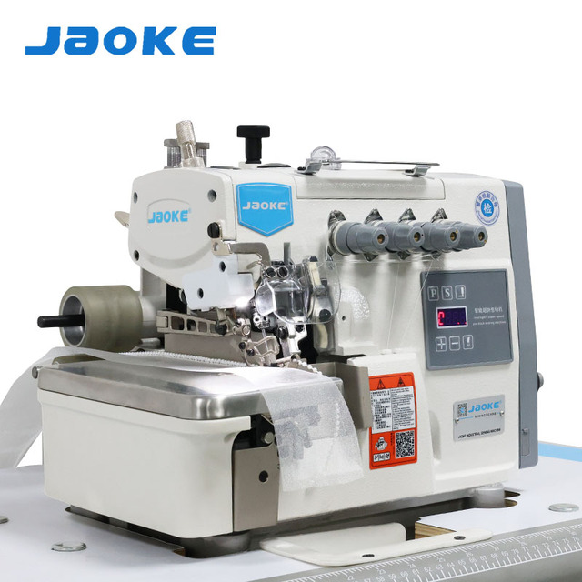 JAOKE New Pegasus EX Style Computerized Direct Drive Overlock Machine Rear Puller Iron Plastic Construction Edge Cutter 550W