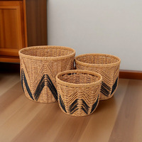 Panier de rangement mural multifonctionnel en corde de fibre de papier tressée, style minimaliste moderne, pour pots de fleurs et plantes en pot