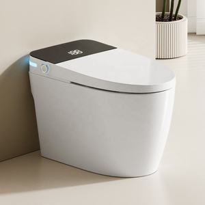 WC intelligent moderne avec télécommande, siphon en S, chauffage instantané, siège chauffant en céramique, séchage à l'air chaud, cuvette de toilette - Product Image 1