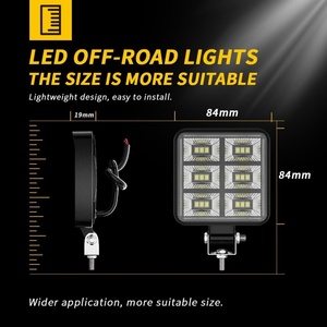 New <strong>3</strong>-Inch Aluminum LED Work Light DC 9-80V 12W Excavator Floodlight Car Cab Roof <strong>Diffused</strong> Light Boom Exterior Driving Accessory - Product Image 2