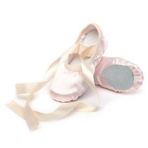 Ballerines en satin Octavia D3003, chaussures de <span class=keywords><strong>danse</strong></span> élégantes pour femmes, filles et enfants, dessus en satin, semelle extérieure en cuir véritable - Product Image 1