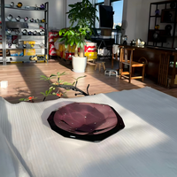 Moderne luxe K9 kristallen opbergbak centerpiece schaal met geometrisch design, meerdere kleuren optioneel