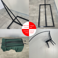 Ensembles de décoration et fournitures de mariage : Support demi-cercle en fer noir robuste pour lustre, idéal pour tables extérieures – Fournisseur de mariage