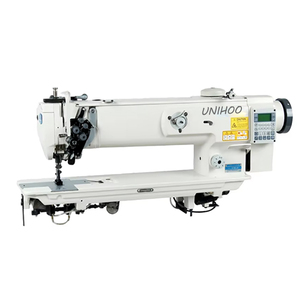 1565D Industrial Double Needle Compound Feed Flat Bed Split Needle Bar Lockstitch <b>Sewing</b> Machine Motor Gear Heavy Duty Iron - Product Image 1