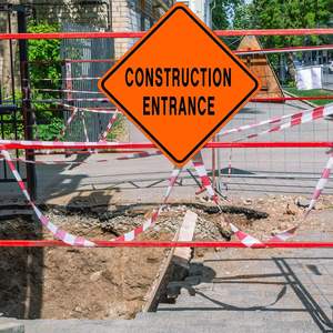 Cartello Stradale Arancione Riflettente per Lavori di Costruzione e Svolta a Sinistra, Standard <span class=keywords><strong>USA</strong></span> - Product Image 5