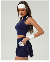 Nouvelle mode de ensembles de jupes de tennis deux pièces pour femmes ensemble mini-jupe jupe de golf robe de sport athlétique pour femmes