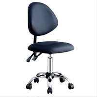 Chaise industrielle ergonomique Esd moderne en cuir Pu avec roues