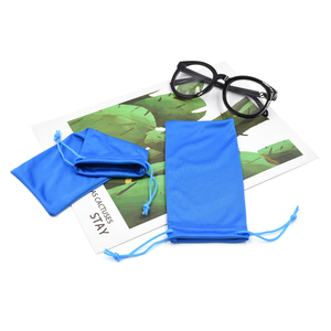 East sunshine Hot Sale OEM Personal isierte Polyester Brille Tasche Hochwertige Rechteck beidseitig Kordel zug Sonnenbrille Tasche - Product Image 4