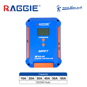 Contrôleur de charge solaire <span class=keywords><strong>MPPT</strong></span> RAGGIE série RG-CN 10 à 60A 12V 24V avec écran LCD automatique et double port USB pour système hors réseau - Product Image 1