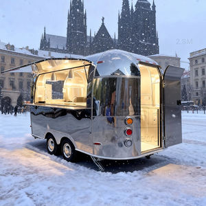 Ventes chaudes Camion de restauration rapide fantaisie Gaufres Crêpes Desserts Pancakes Donuts Glaces Remorque de vente de nourriture avec <span class=keywords><strong>machine</strong></span> à pop-corn - Product Image 3