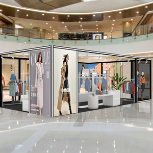 Tienda Modular Desmontable OEM para Ropa, Estructura de Aluminio con Iluminación LED - Product Image 4