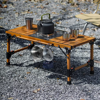 Meubles de camping en plein air en alliage d'aluminium léger, table modulaire rectangulaire pliable IGT pour la plage, le barbecue, le pique-nique